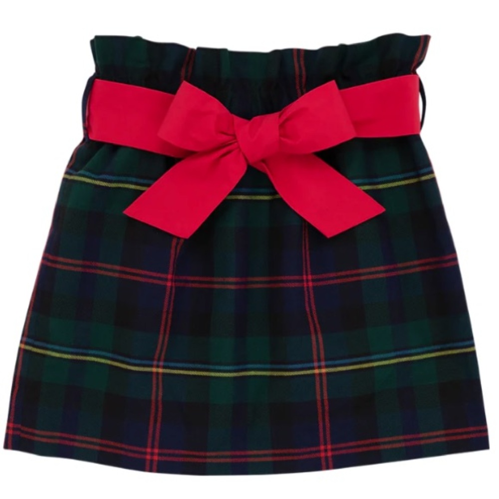 The Beaufort Bonnet Co Beasley Bow Skirt Horse Trail Tartan w/ Richmond Red Bow